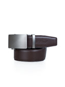 Brown Auto-Lock Genuine Leather Formal Belt