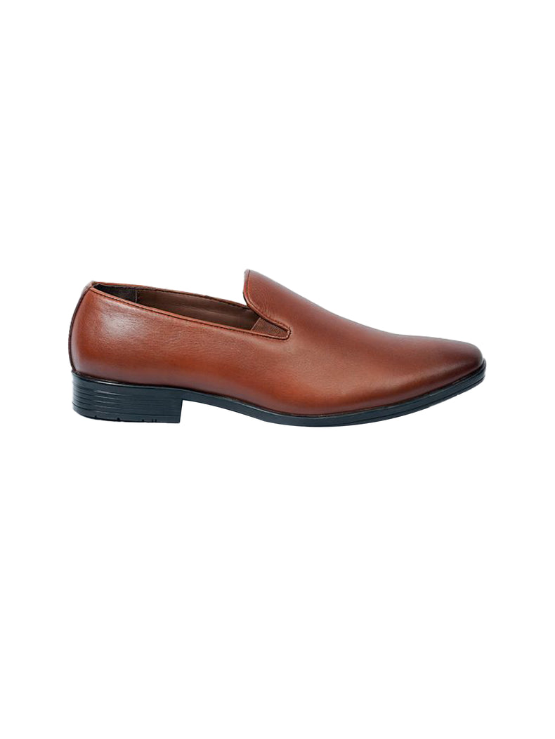 Dark Tan Slipper Loafer Shoes