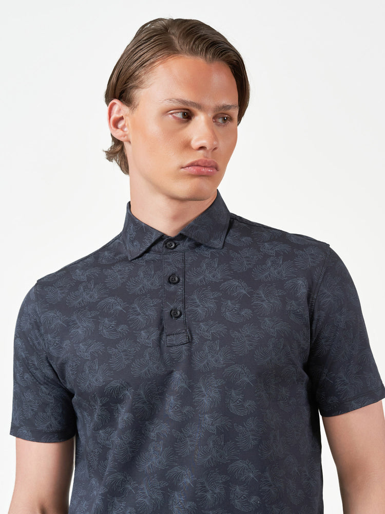 Black Floral Cotton Short Sleeve T-Shirt