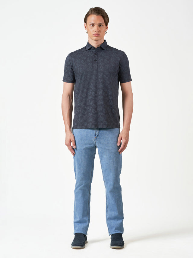 Black Floral Cotton Short Sleeve T-Shirt