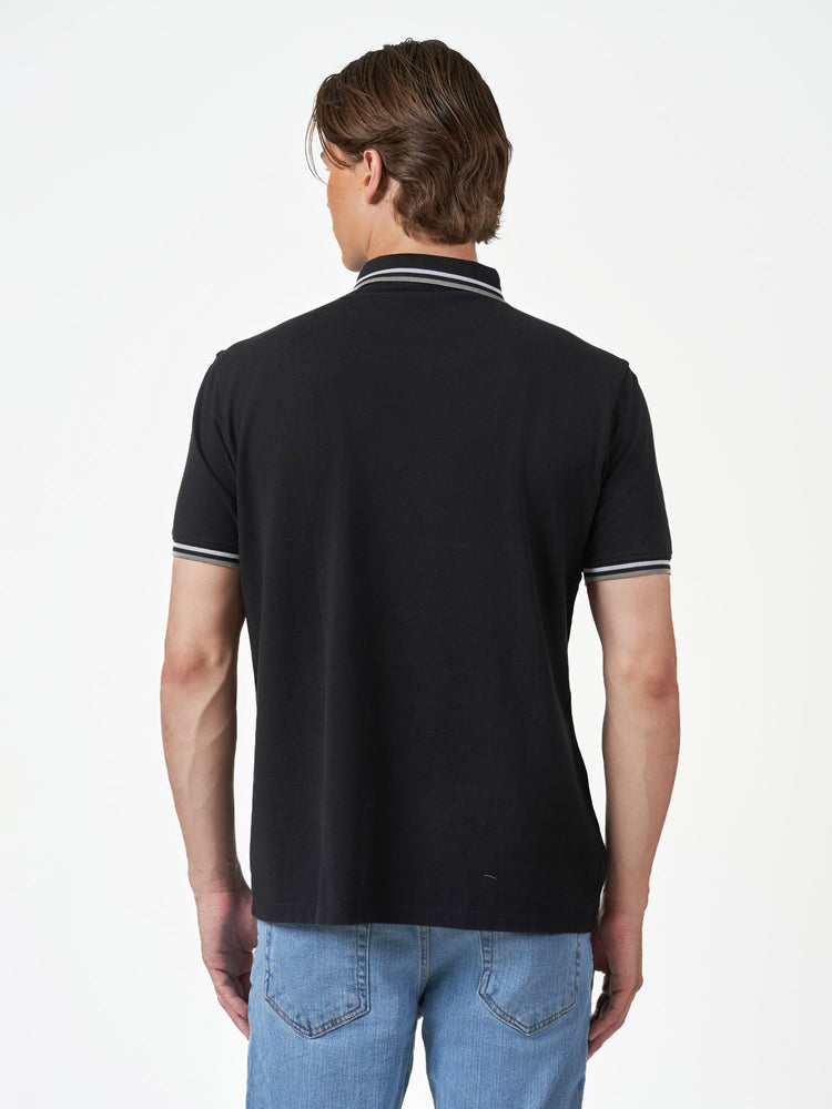 Black Plain Cotton Short Sleeve T-Shirt