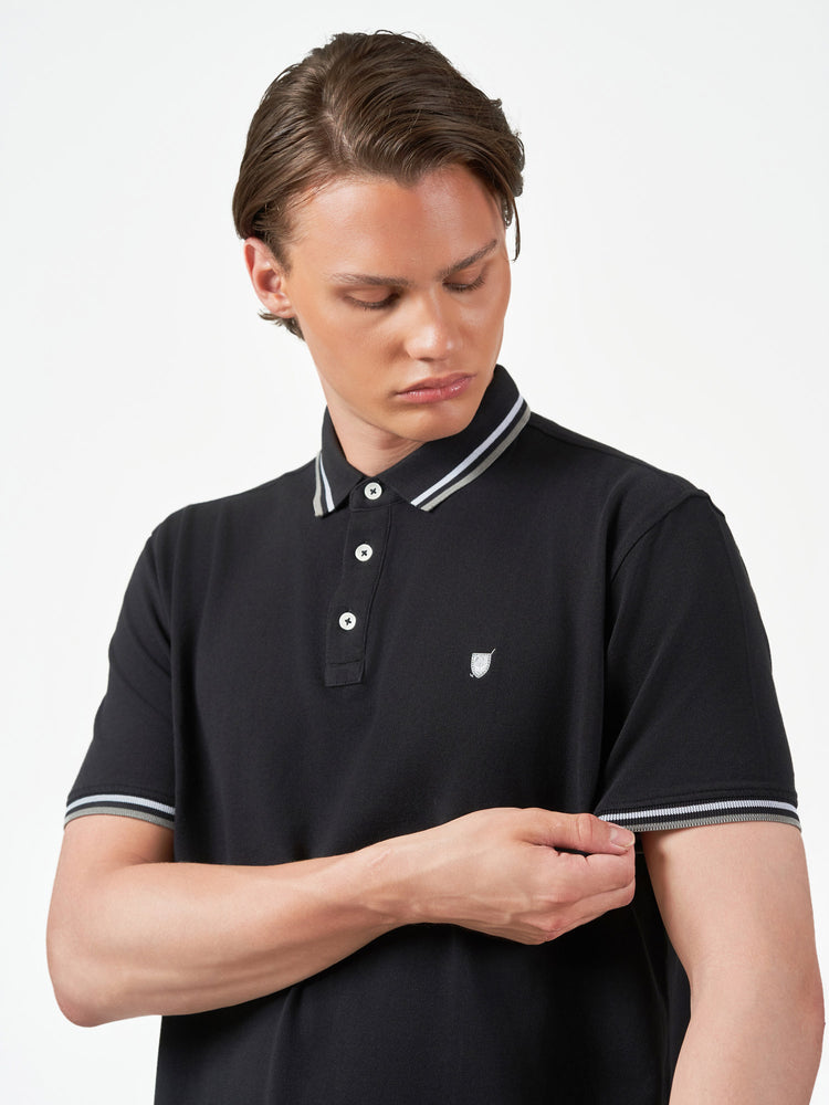 Black Plain Cotton Short Sleeve T-Shirt