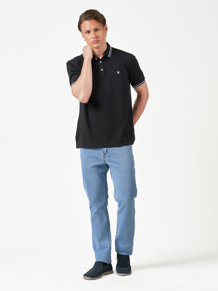 Black Plain Cotton Short Sleeve T-Shirt