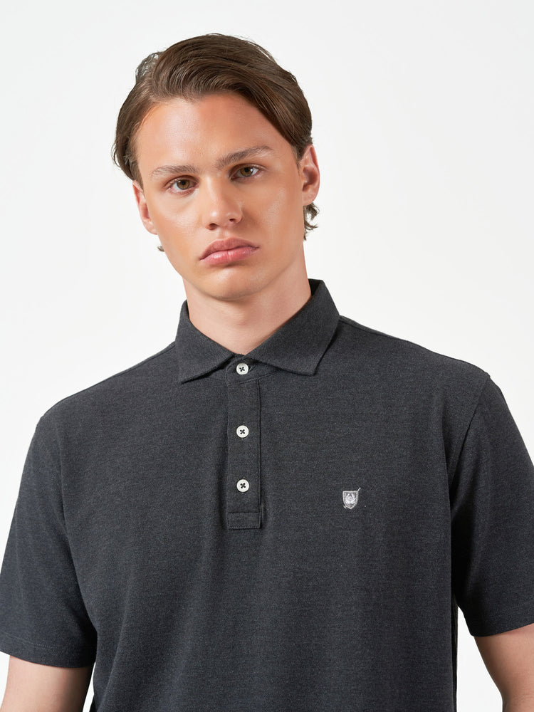 Dark Grey Plain Cotton Short Sleeve T-Shirt
