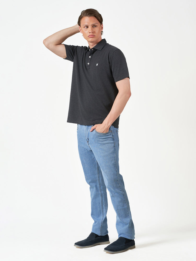 Dark Grey Plain Cotton Short Sleeve T-Shirt