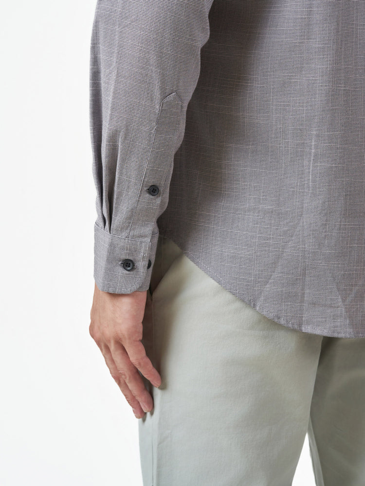 Grey Casual Slim Fit Long Sleeve Shirt
