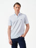 Light Blue Printed Cotton Stretch Short Sleeve T-Shirt