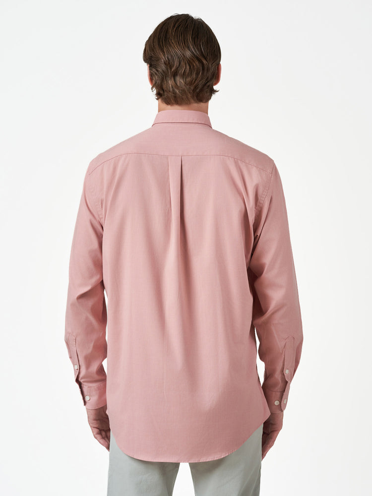 Pink Casual Bamboo Blend Long Sleeve Shirt