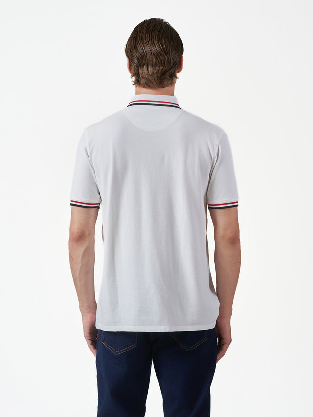 Sport White Cotton Short Sleeve T-Shirt