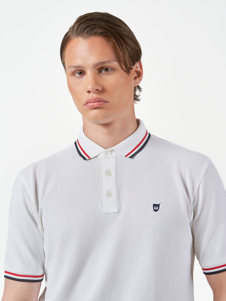 Sport White Cotton Short Sleeve T-Shirt