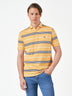Yellow Stripe Cotton Short Sleeve T-Shirt