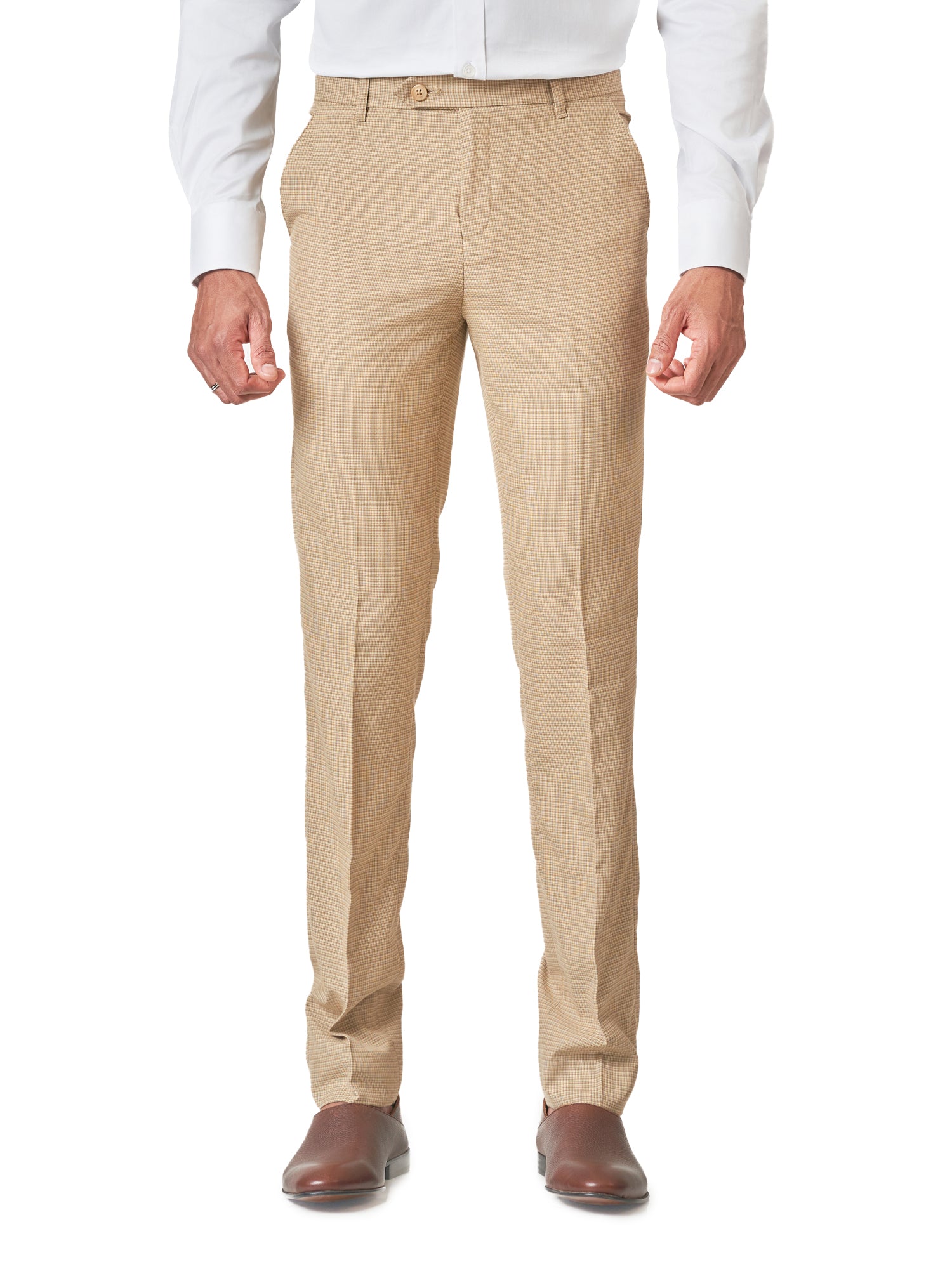 Checked Formal Slim Fit Office Wear Trousers