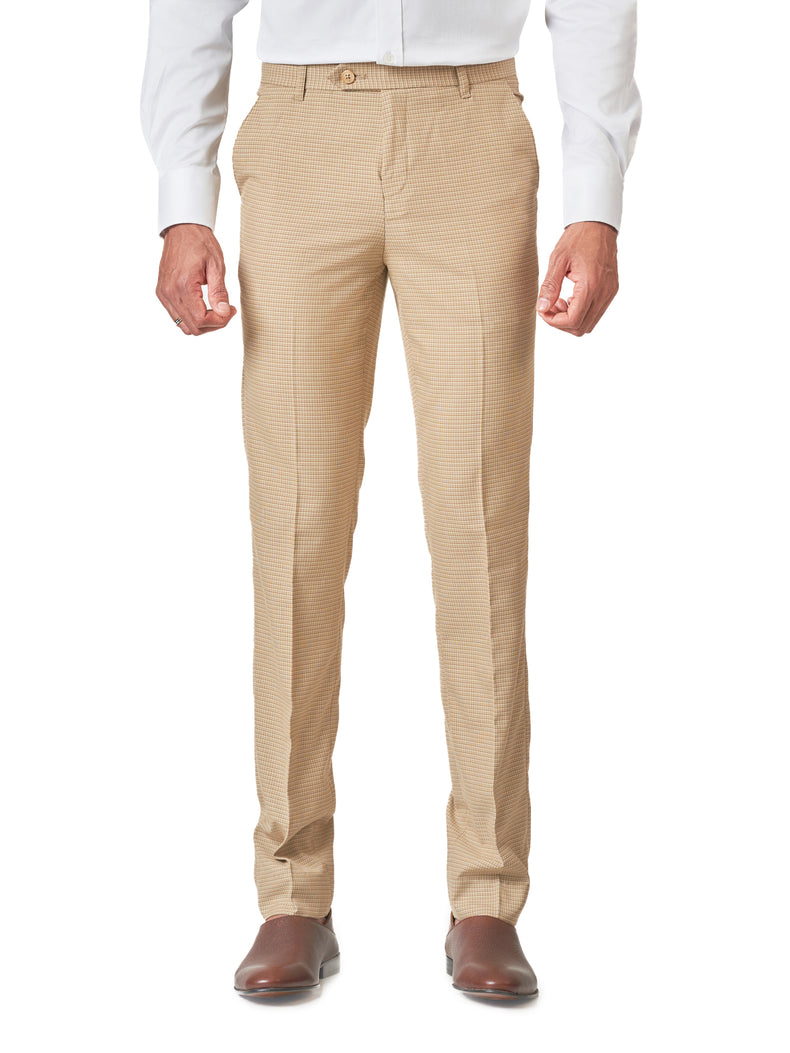 Checked Formal Slim Fit Office Wear Trousers