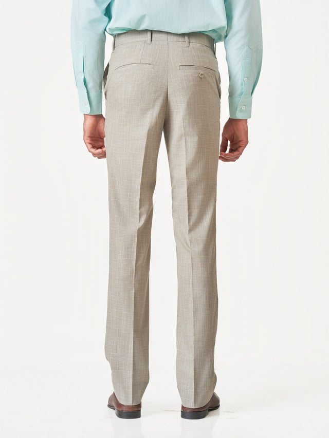 Checked Formal Slim Fit Trousers