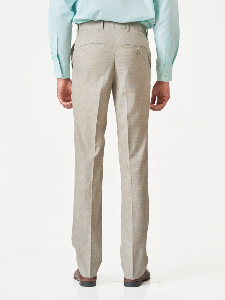 Checked Formal Slim Fit Trousers