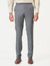 Charcoal Grey Checked Slim Fit Formal Trousers