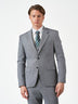 Light Grey Check 3-Piece Slim Fit Suit