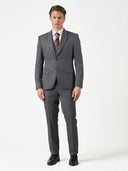 Charcoal Grey Check 3-Piece Slim Fit Suit