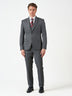 Charcoal Grey Check 3-Piece Slim Fit Suit