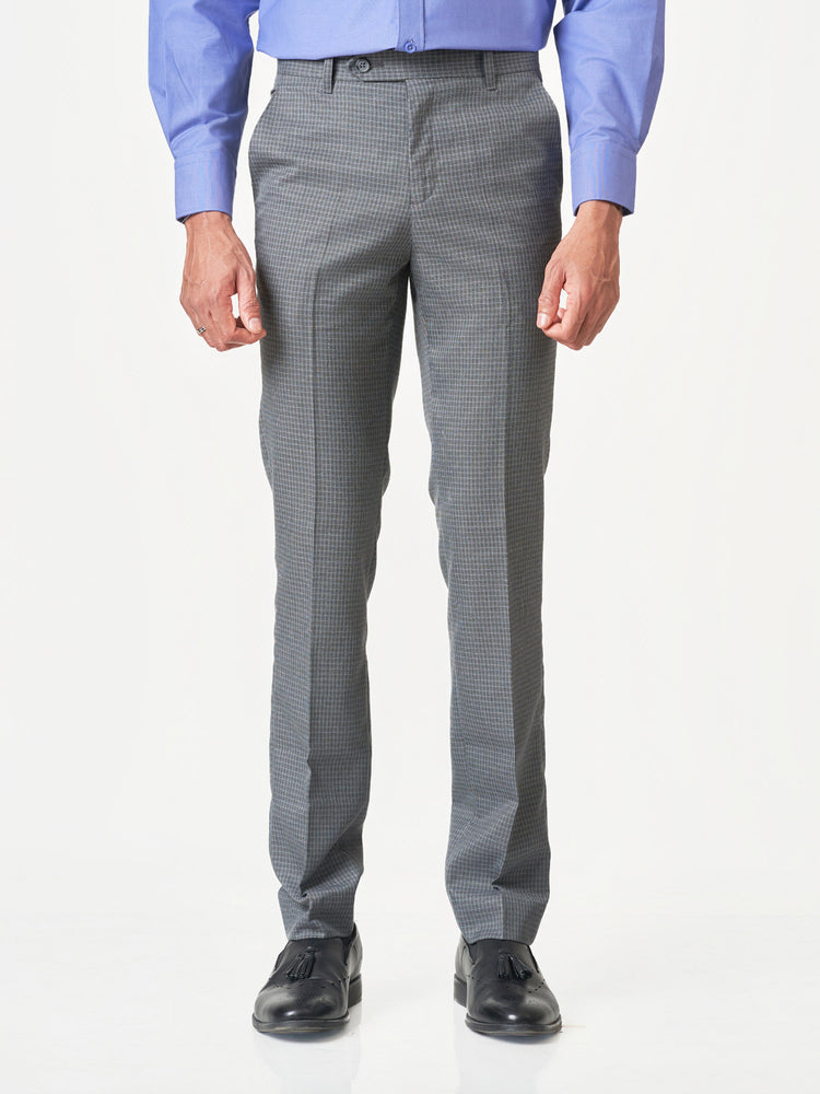Checked Formal Slim Fit Office Wear Trousers