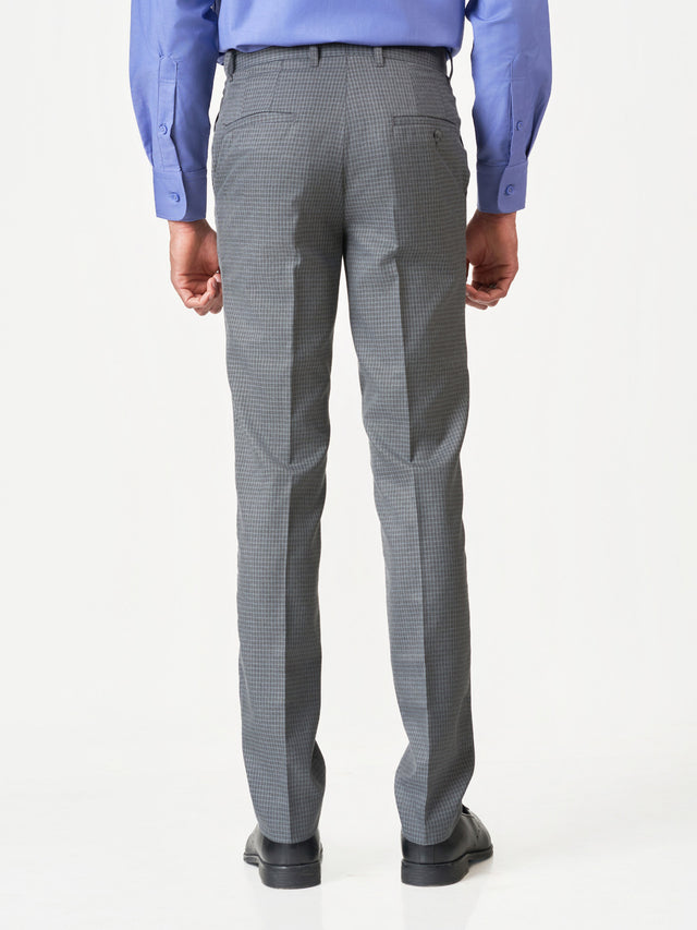 Checked Formal Slim Fit Office Wear Trousers
