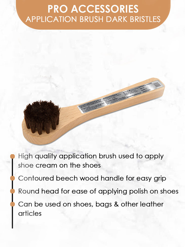 Dark Brown Round Head Shoe Cream Applicator Brush