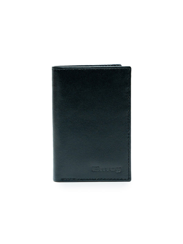 Men’s Black Full Grain Leather Smooth Finish Long Wallet