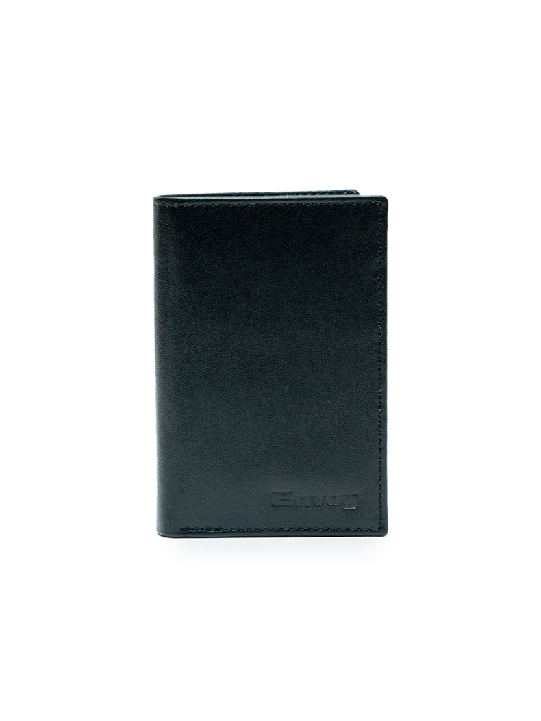 Men’s Black Full Grain Leather Smooth Finish Long Wallet