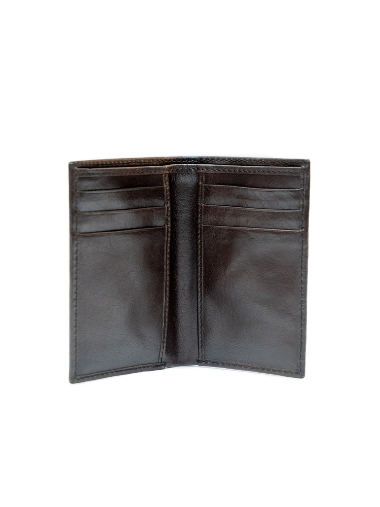Men’s Brown Full Grain Leather Smooth Finish Long Wallet