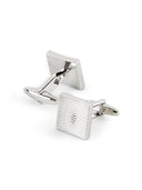 Textured Square Silver Cufflinks