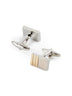 Rectangular Gold-Toned Bar Cufflinks