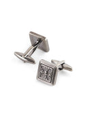 Textured Square Silver Cufflinks