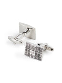 Textured Square Silver Cufflinks