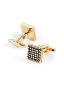 Textured Square Gold Cufflinks