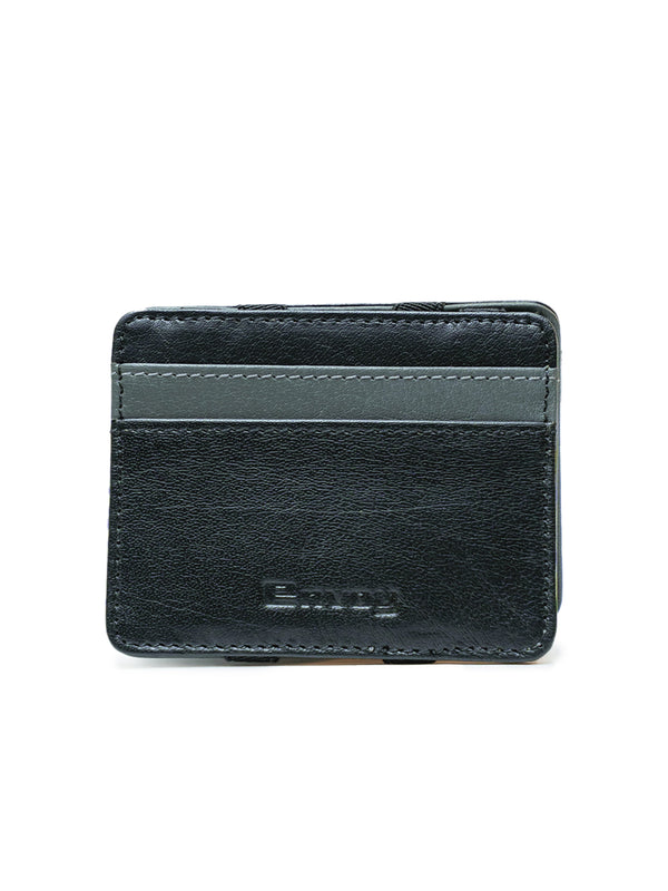 Men’s Smooth Finish Black Full Grain Leather Card Holder