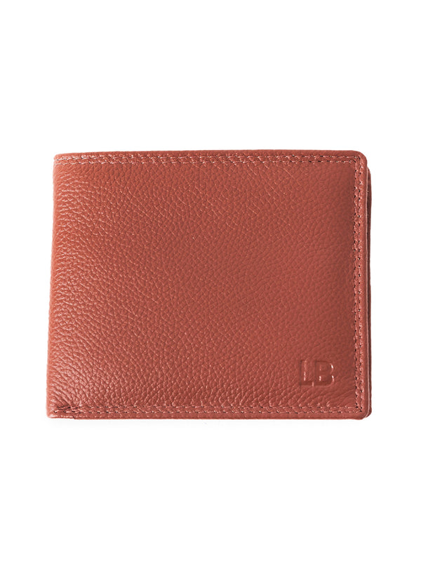 Men's Smooth Finish Tan Full-Grain Leather Wallet