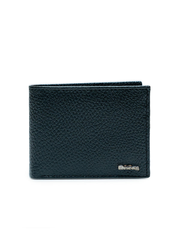 Men’s Textured Black Full Grain Leather Wallet