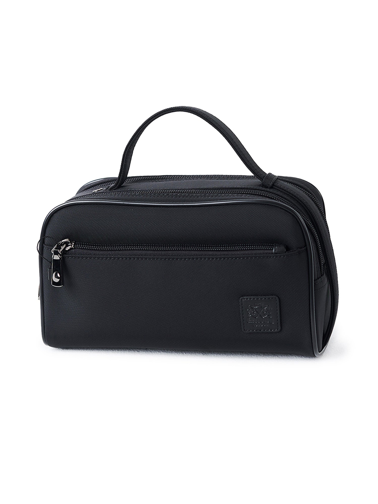 VANITY BAG／black Microfiber Black Vanity Bag – Lightweight Travel Organizer – Hameedia