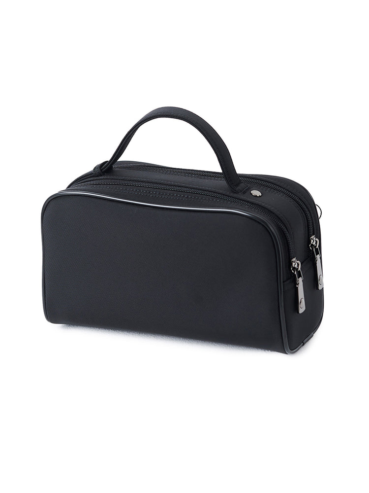 Microfiber Black Vanity Bag – Lightweight Travel Organizer