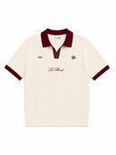 Off White Cotton Knit Polo