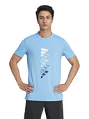 Printed T-shirt with AEROREADY logo. Designed for training.
