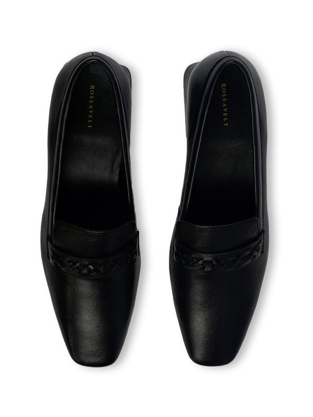 Black Posy Pump Loafers Shoes