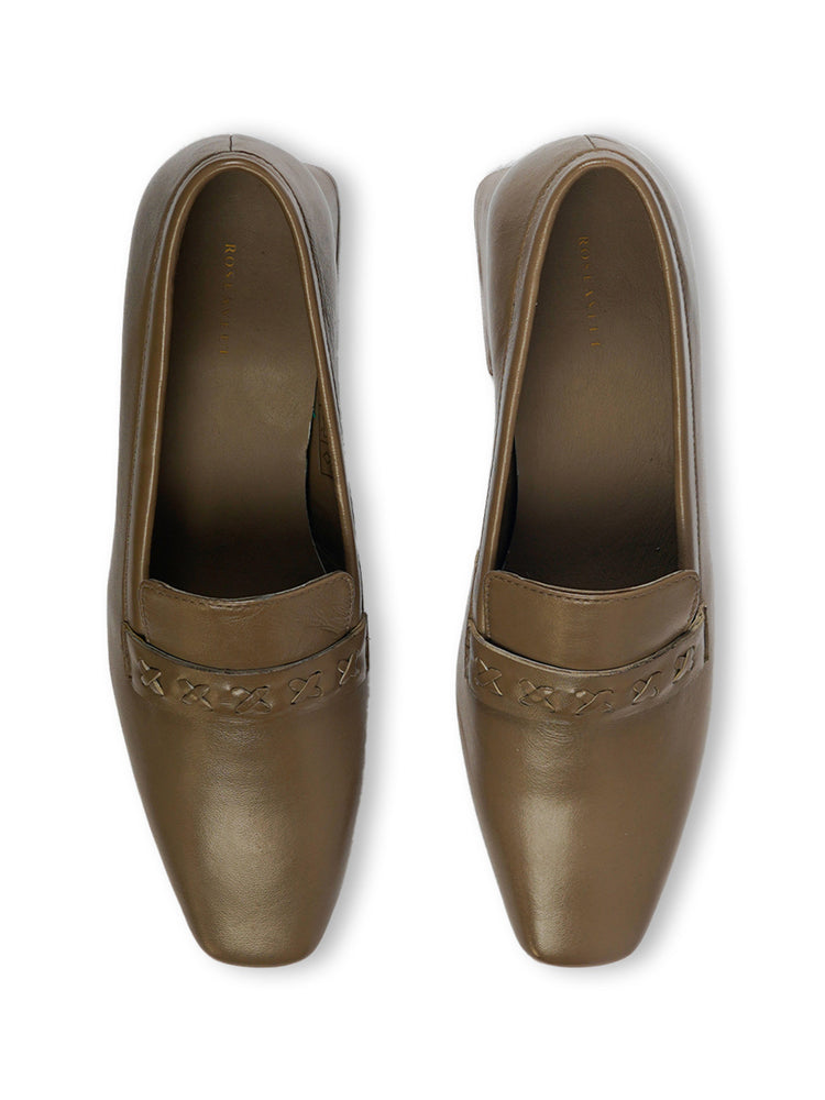 Light Brown Posy Pump Loafers Shoes