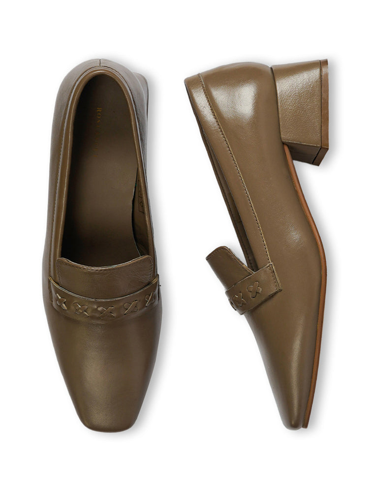 Light Brown Posy Pump Loafers Shoes