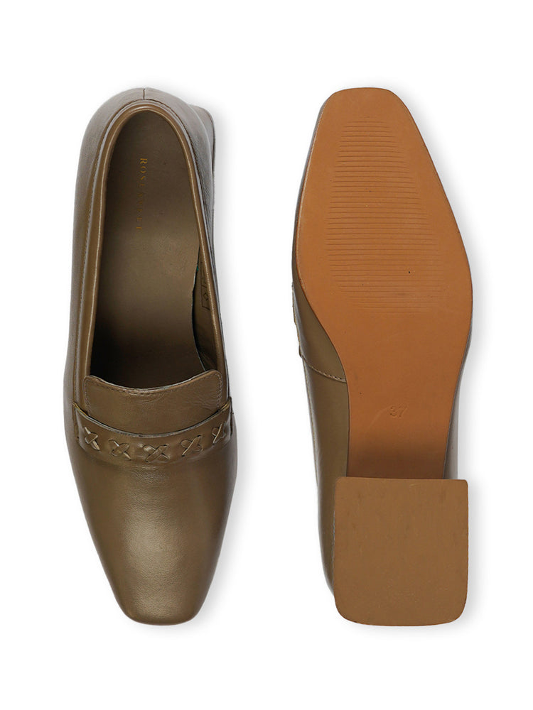 Light Brown Posy Pump Loafers Shoes