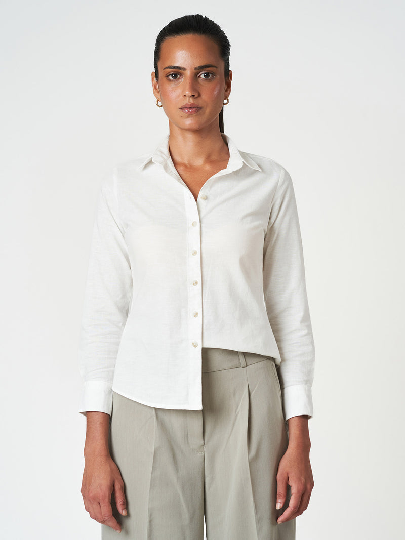 Classic Long Sleeve Casual Linen Shirt