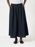 Pleated A-Line Midi Skirt