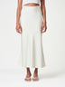 Satin Bias-Cut Midi Soft Drape Elegant Skirt