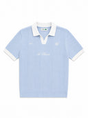 Sky Blue Cotton Knit Polo