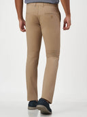 Smart Casual Beige Cotton Slim Fit Chinos